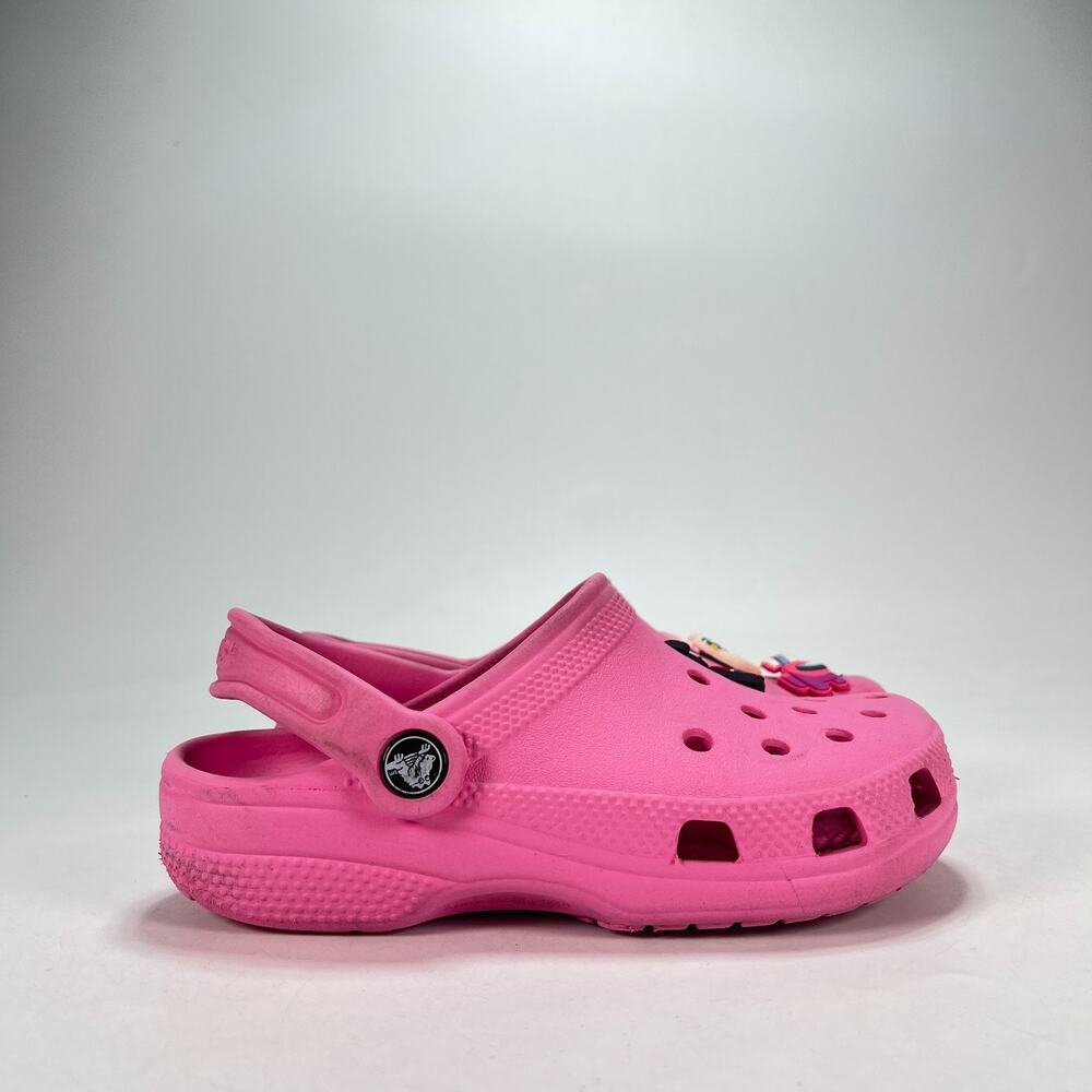 Crocs Classic Taffy Clog Pink Lightweight Comfort Slip On Shoes Youth Size 1
